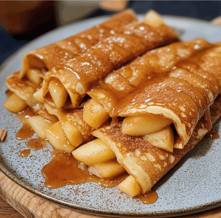 Apple Crepes With Cinnamon