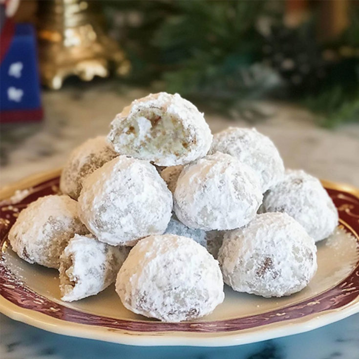 Easy Buttery Pecan Snowball Cookies