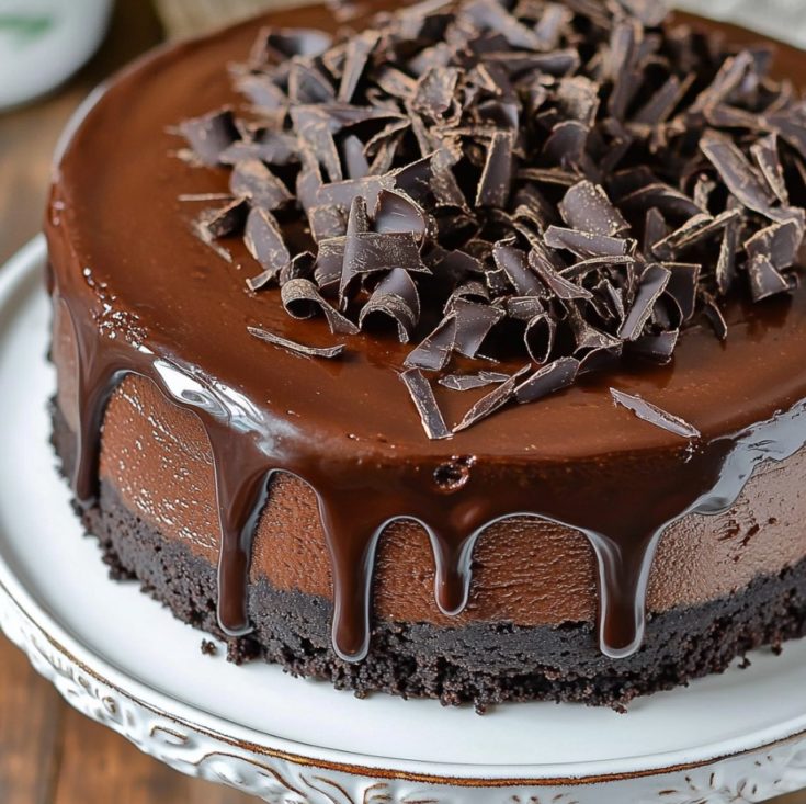 Triple Chocolate Cheesecake with Oreo Crust