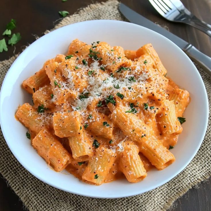 Roasted Red Pepper Rigatoni